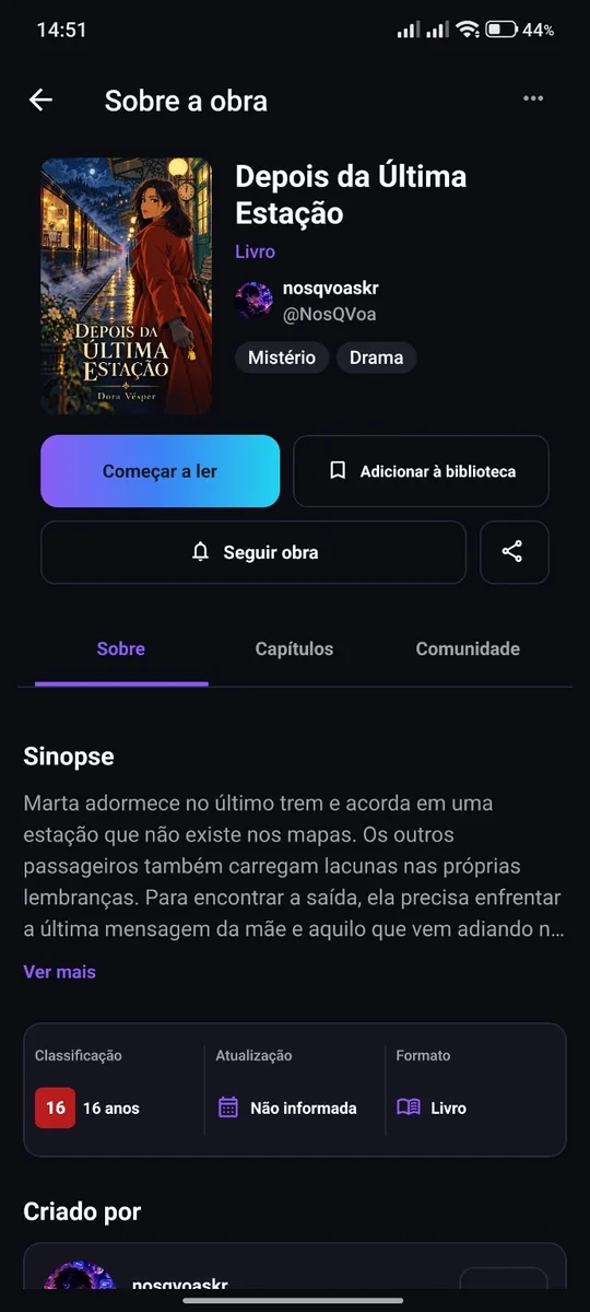 Página de uma obra na Ylven